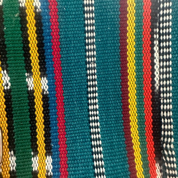 Handmade Guatemalan Canvas Drawstring Small Backpack - Picture 4 of 8